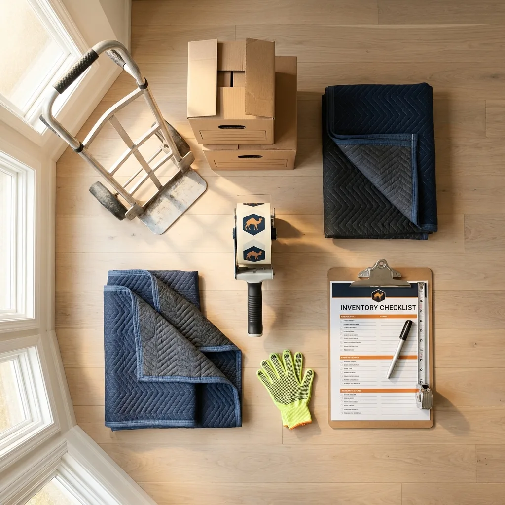 Professional moving supplies and packing materials layout for Port Ludlow residential relocations