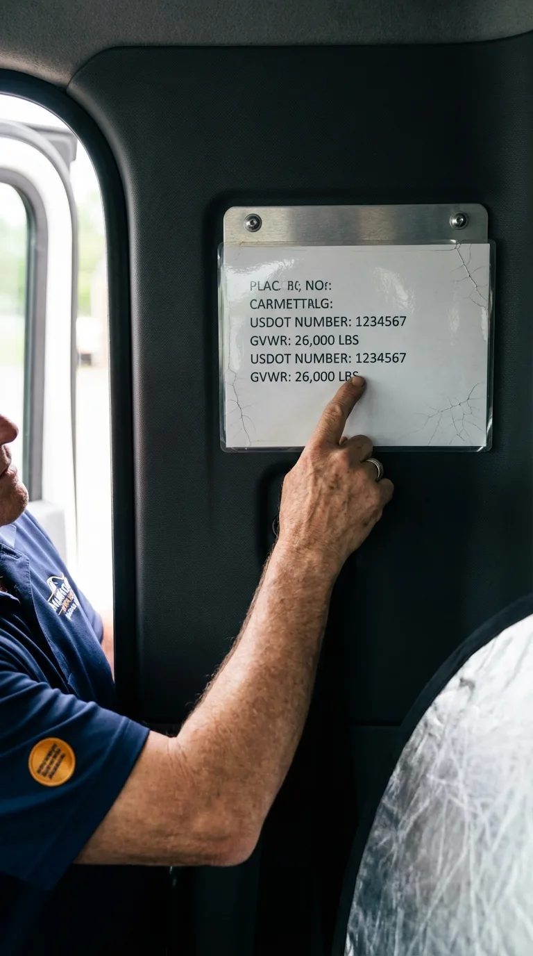 USDOT licensing placard verification in Port Ludlow